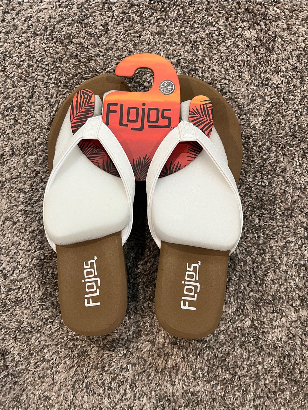 Flojos Olivia White Wedge Sandals